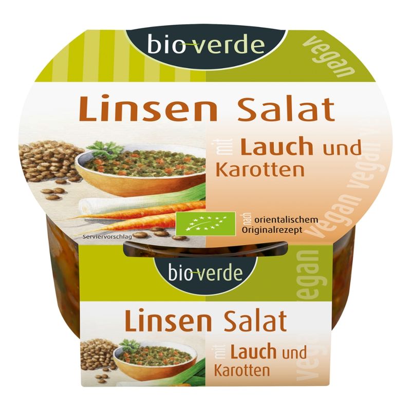 bio-verde Linsen-Salat mit Lauch und Karotte, vegan 125 g - Produktbild