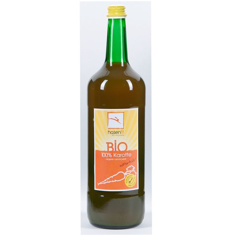 Hasenfit Bio Karottensaft naturtrüb 1L Mehrweg - Produktbild