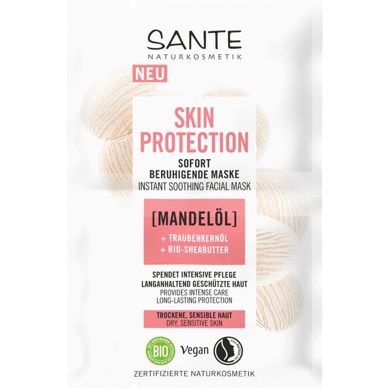 Sante Skin Protection Sofort beruhigende Maske mit Ceramiden, Traubenkernöl & Bio-Shea - Produktbild