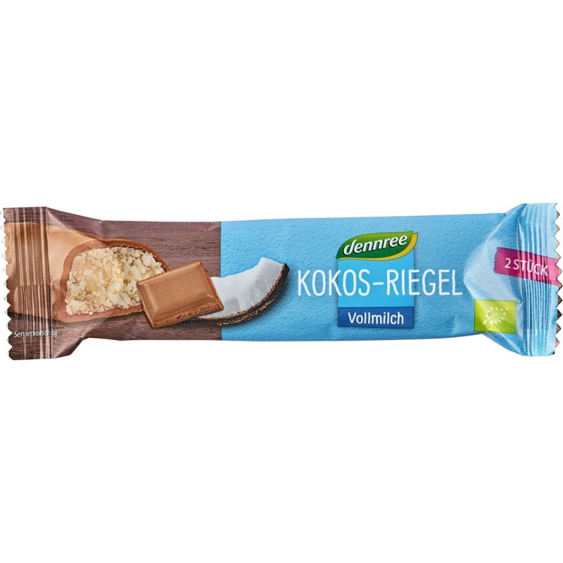 dennree Kokosriegel in Vollmilchschokolade - Produktbild