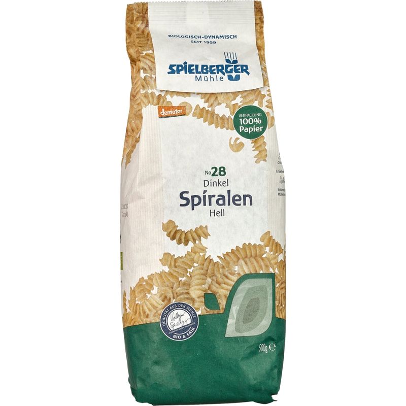 Spielberger Mühle Dinkel Spiralen, hell, demeter - Produktbild