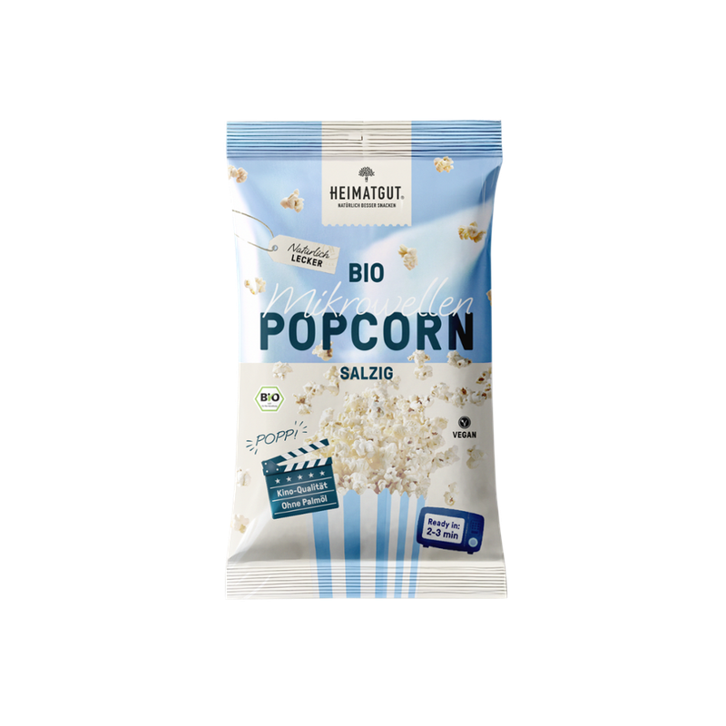 Heimatgut Bio Mikrowellen-Popcorn Salzig 90g - Produktbild