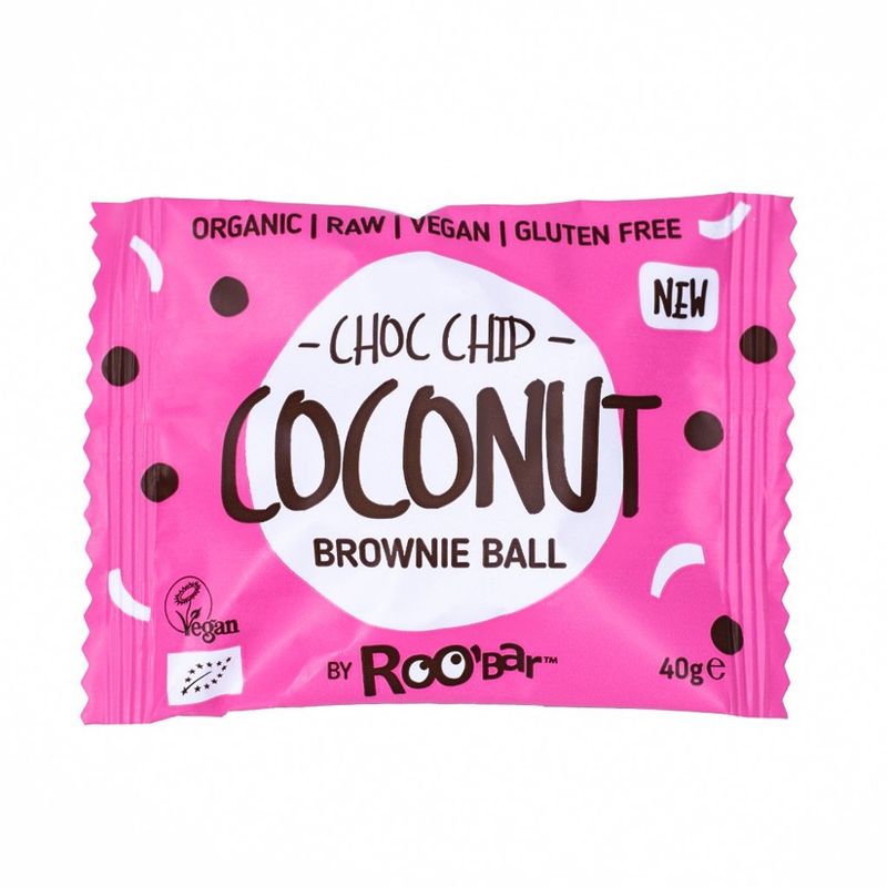 Roobar Roobar Brownie Choco Chip Coconut, 40g, glutenfrei - Produktbild