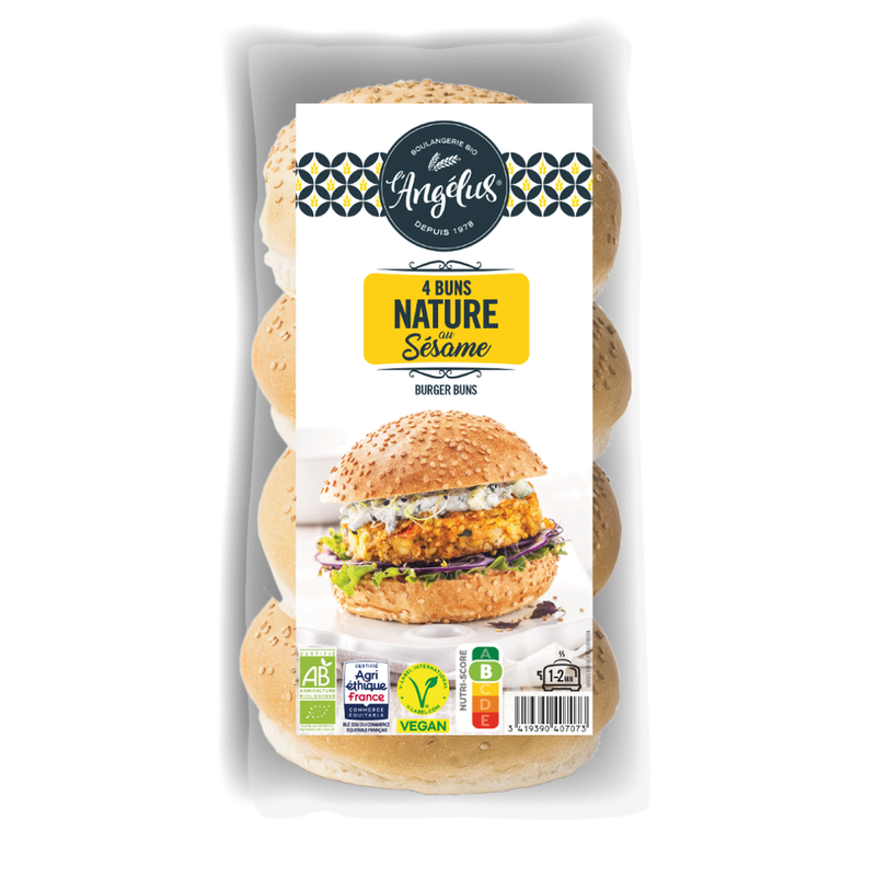 L'Angélus Hamburger Brötchen mit Sesam 4x50g - Produktbild