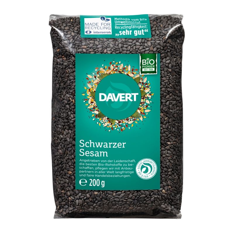 Davert Schwarzer Sesam 200 g - Produktbild