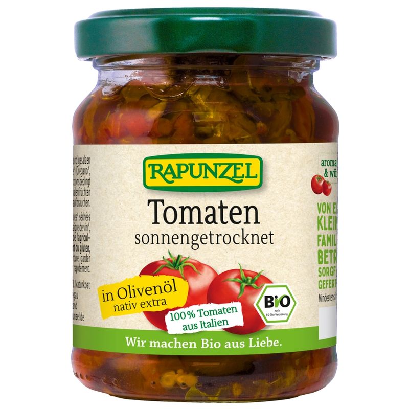 Rapunzel Tomaten getrocknet in Olivenöl, aromatisch-würzig - Produktbild