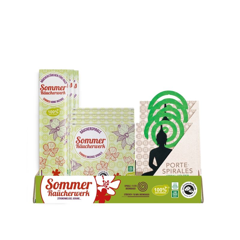 Aromandise Sommer-Räucherwerk Kit - Räucherstäbchen, Räucherspirale, Räucherspirale Halter - Produktbild