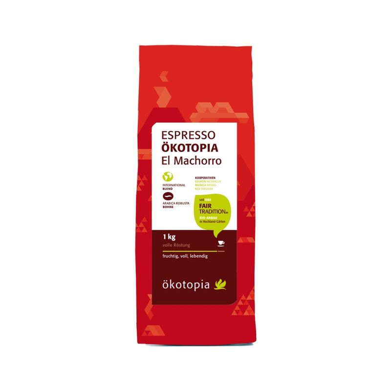 Ökotopia  Ökotopia Espresso kbA  El Machorro 1kg Bohne - Produktbild