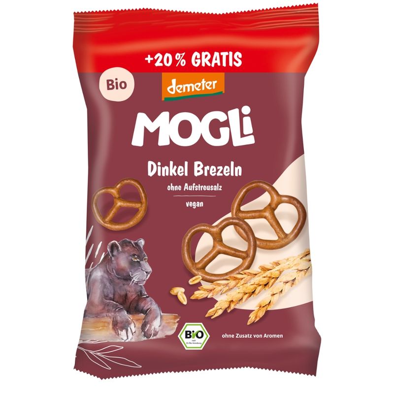 Mogli Dinkel Brezeln ohne Aufstreusalz +20% - Produktbild