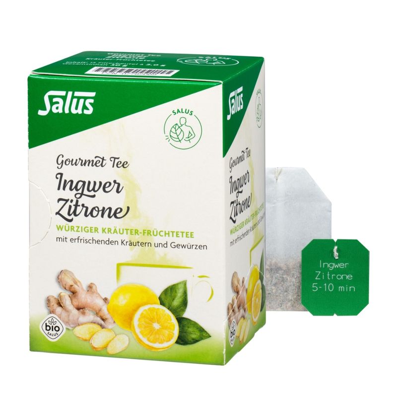 Salus® Salus® Gourmet Ingwer Zitrone Kräutertee bio 15 FB - Produktbild