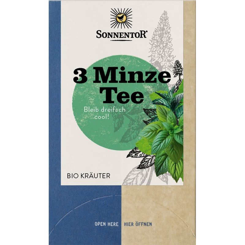 Sonnentor 3-Minze Tee, Doppelkammerbeutel - Produktbild