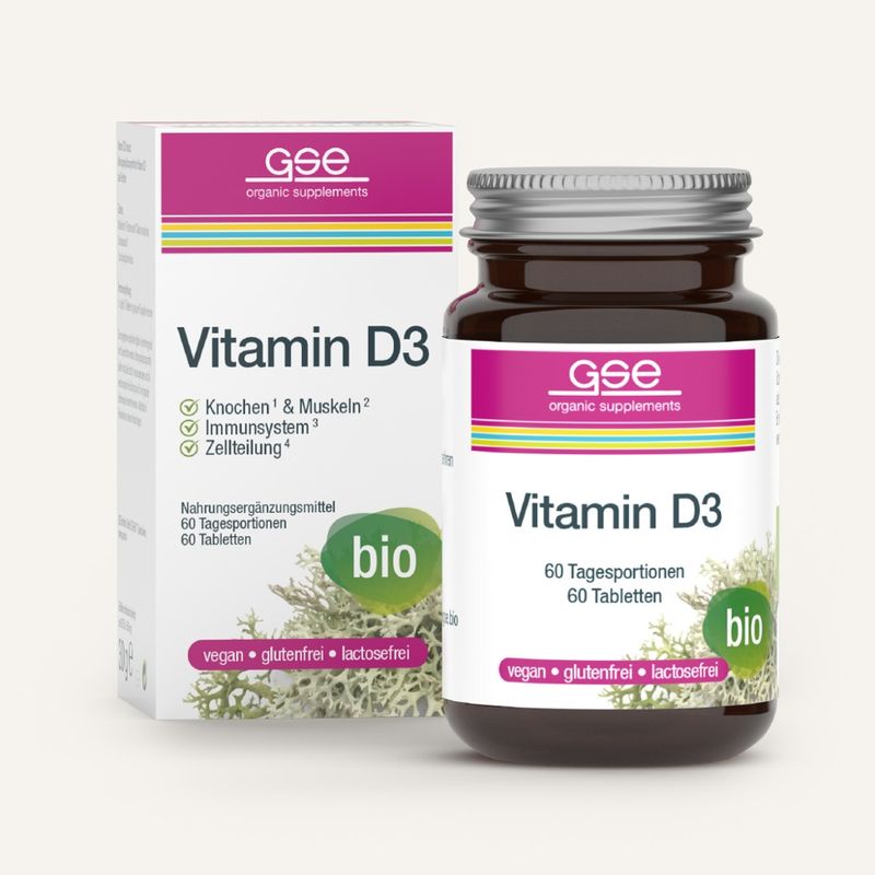 GSE  Vitamin D3 Compact (Bio), 60 Tabletten à 500 mg - Produktbild