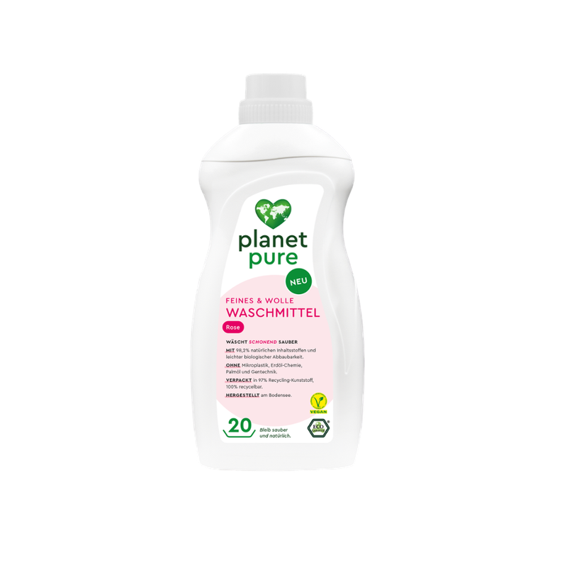 Planet Pure Waschmittel Feines & Wolle Rose 20 Wl - Produktbild