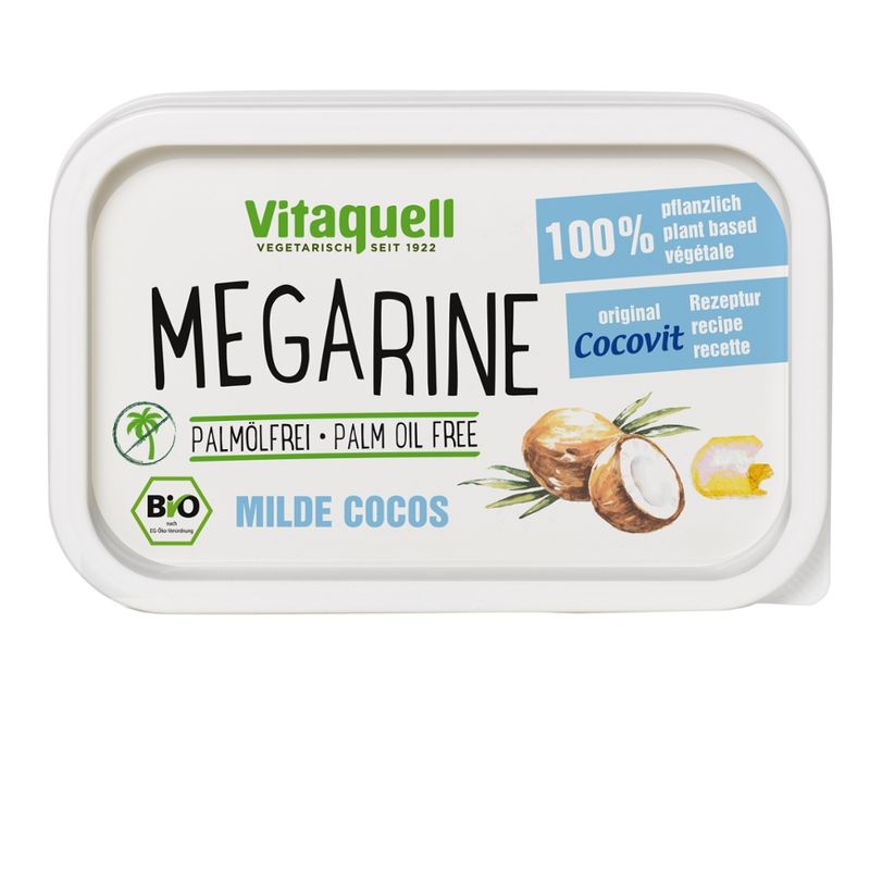 Vitaquell MEGARINE®  – Milde Cocos, vegan mit 18 % Kokosöl - Produktbild