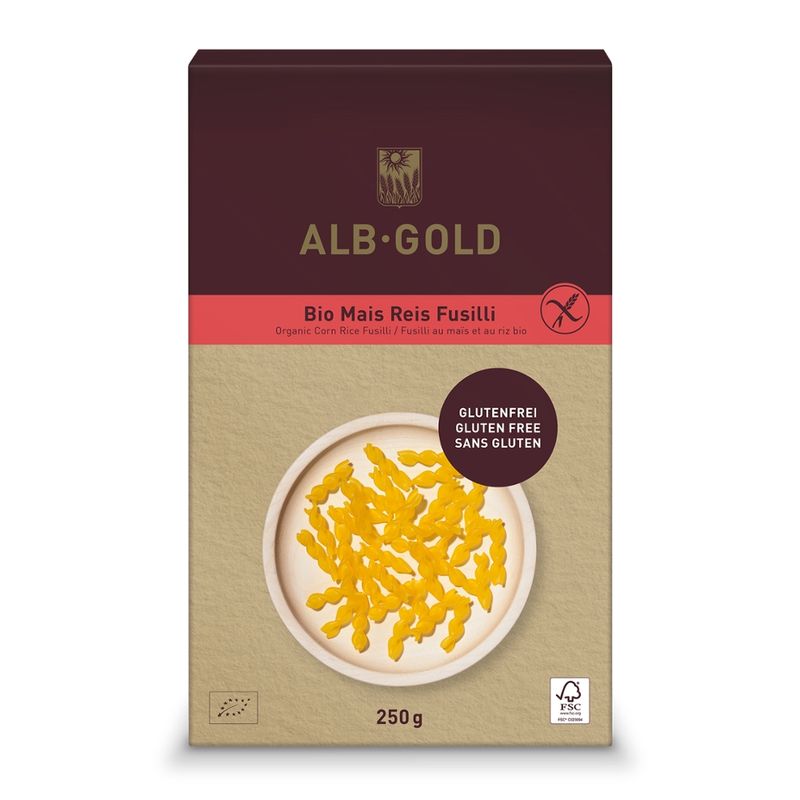 ALB-GOLD ALB-GOLD Bio Mais Reis Fusilli 8x250g - Produktbild