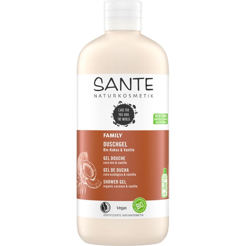 Sante SANTE FAMILY Duschgel Bio-Kokos & Vanille 500ml - Produktbild