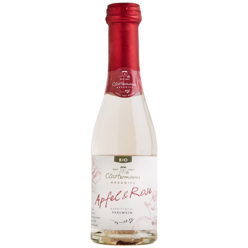 Clostermann Apfel & Rose Piccolo, Apfeltischperlwein - Produktbild