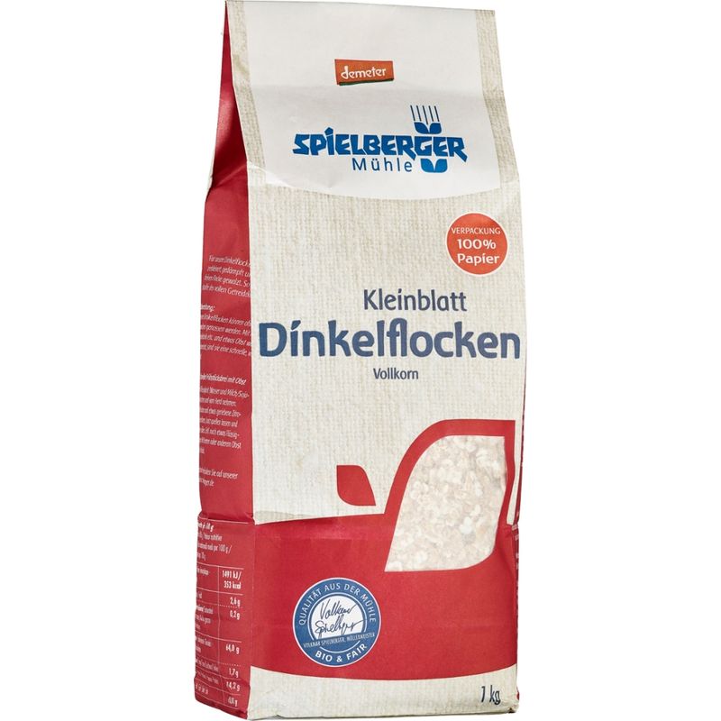 Spielberger Mühle Dinkelflocken Kleinblatt, demeter - Produktbild