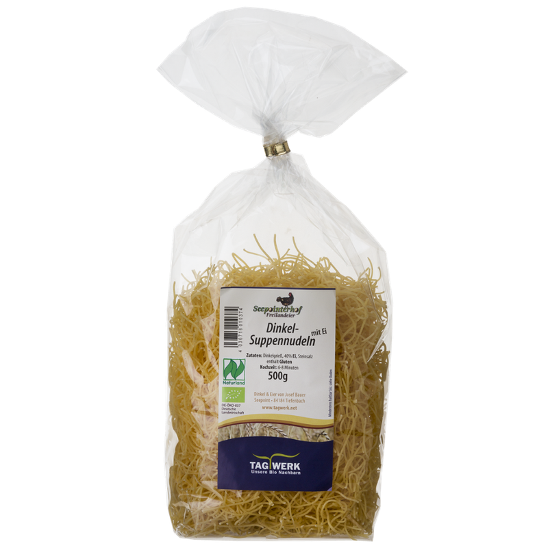 TAGWERK Dinkel-Suppennudeln mit Ei Seepointerhof - Produktbild