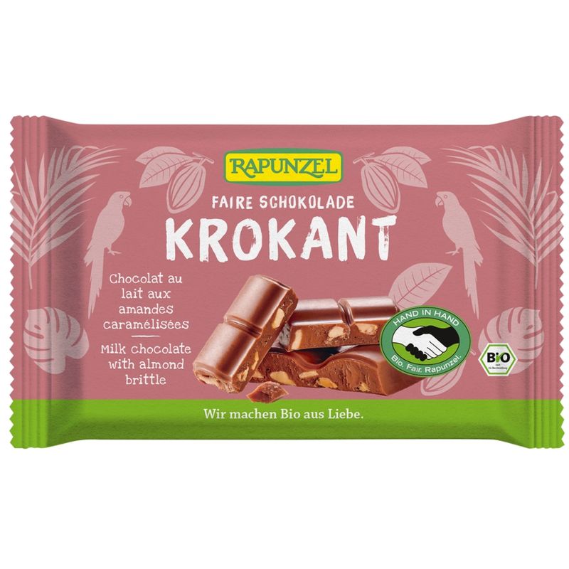 Rapunzel Vollmilch Schokolade mit Mandelkrokant HIH - Produktbild