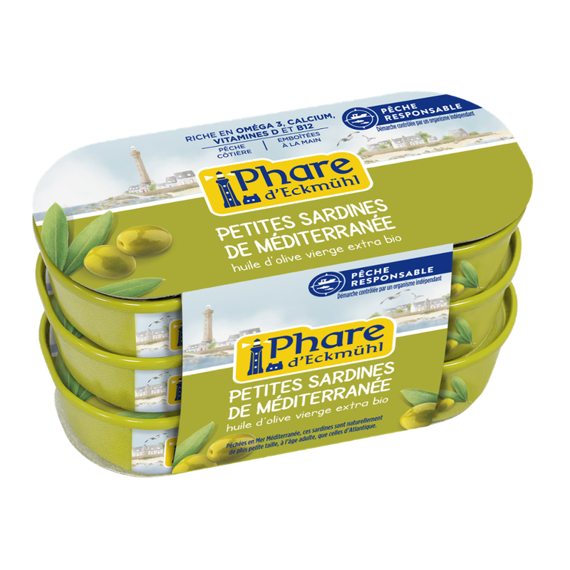 Phare d´Eckmühl Kleine Mittelmeer-Sardinen in nativem Bio-Olivenöl extra - Produktbild