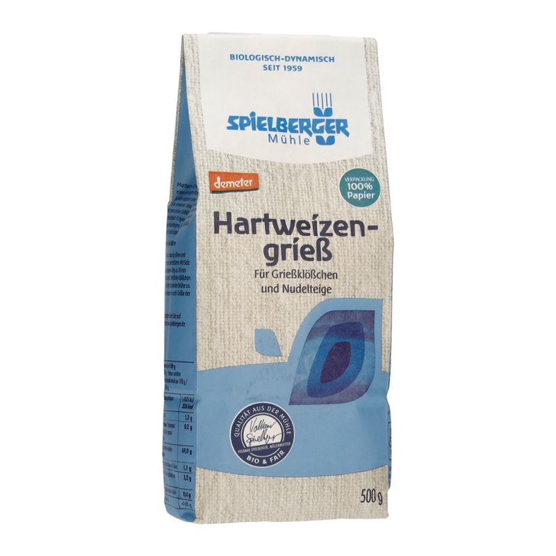 Spielberger Mühle Hartweizengrieß, demeter - Produktbild