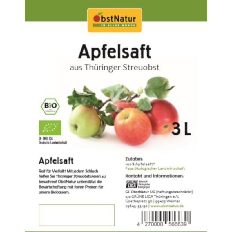 ObstNatur Bio-Apfel-Direktsaft - Produktbild