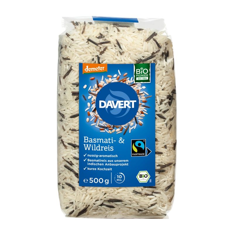 Davert demeter Basmati- & Wildreis Fairtrade 500g - Produktbild