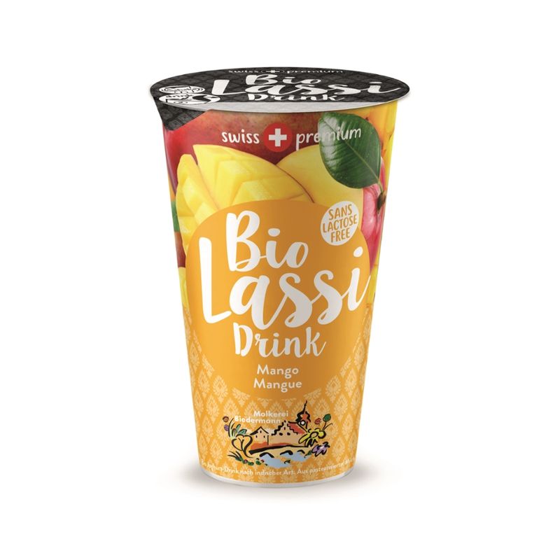 Molkerei Biedermann Bio Lassi Mango laktosefrei 1.5% Fett - Produktbild