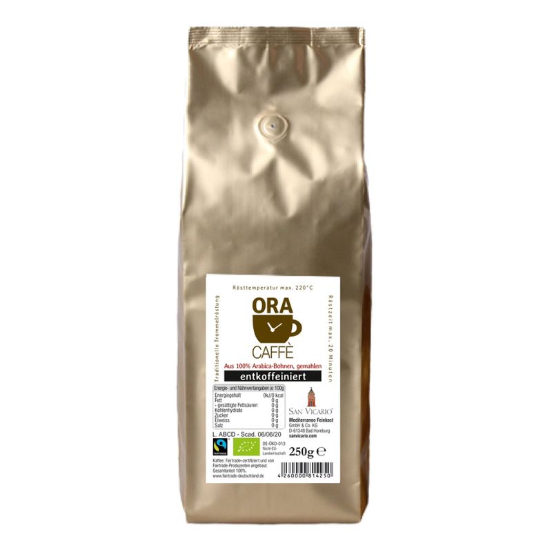 San Vicario San Vicario ORA Caffè FAIR coffeinfrei, gemahlen - Produktbild
