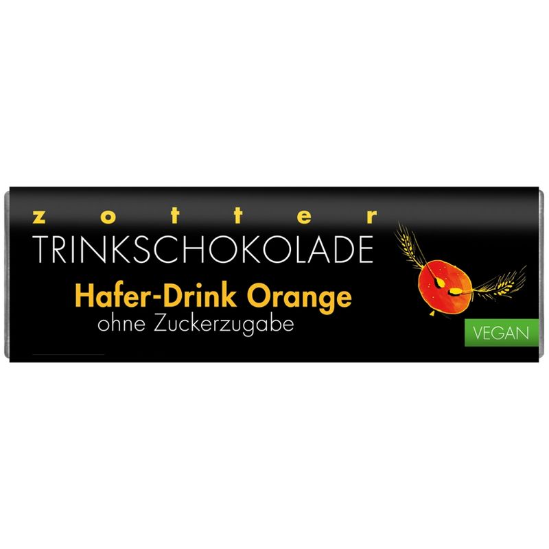 Zotter Schokolade Trinkschokolade Hafer- Drink Orange, ohne Zuckerzugabe - Produktbild