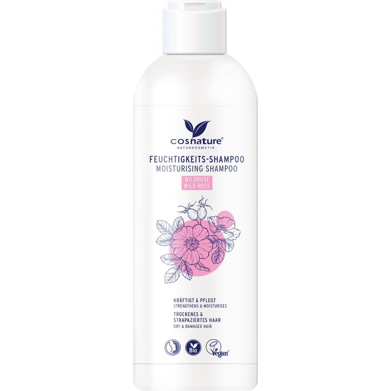 Cosnature  Feuchtigkeits-Shampoo Wildrose 250 ml - Produktbild