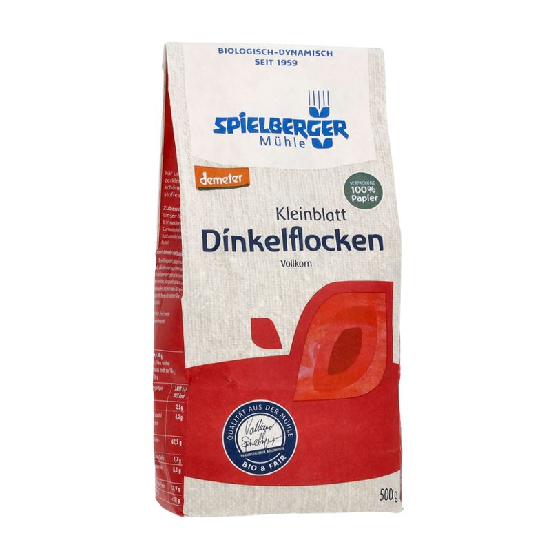 Spielberger Mühle Dinkelflocken Kleinblatt, demeter - Produktbild