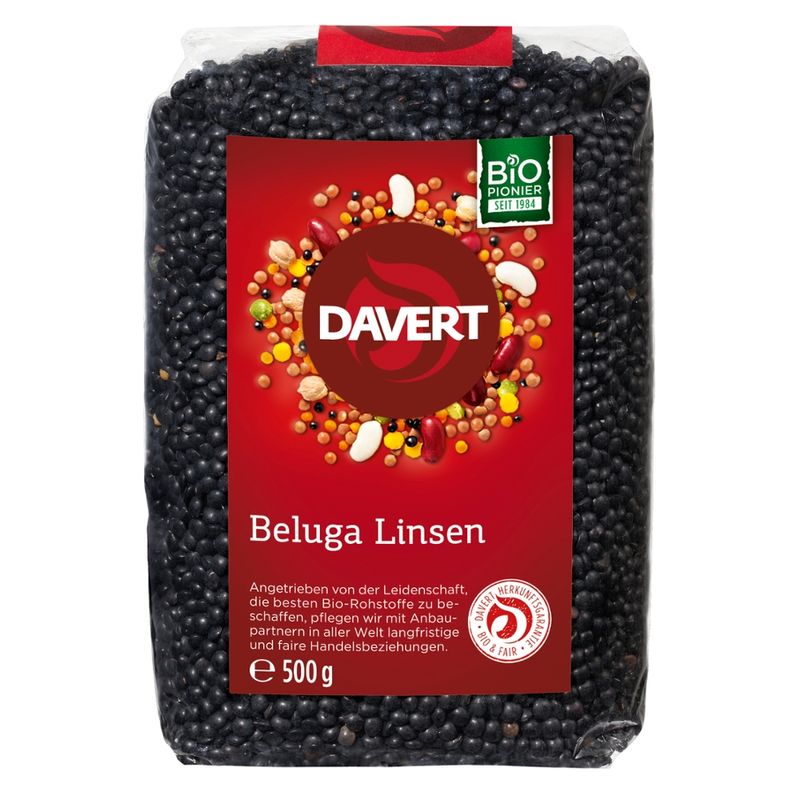 Davert Beluga Linsen, schwarz 500g - Produktbild