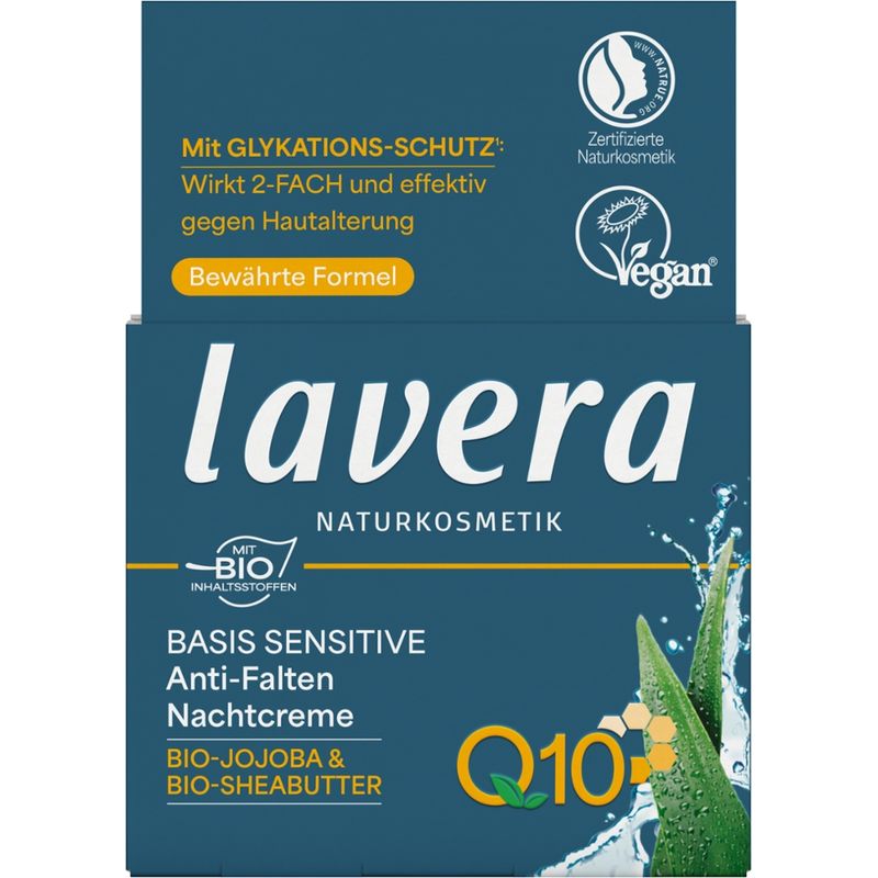 lavera Basis Sensitive Anti-Falten Nachtcreme Q10 - Produktbild