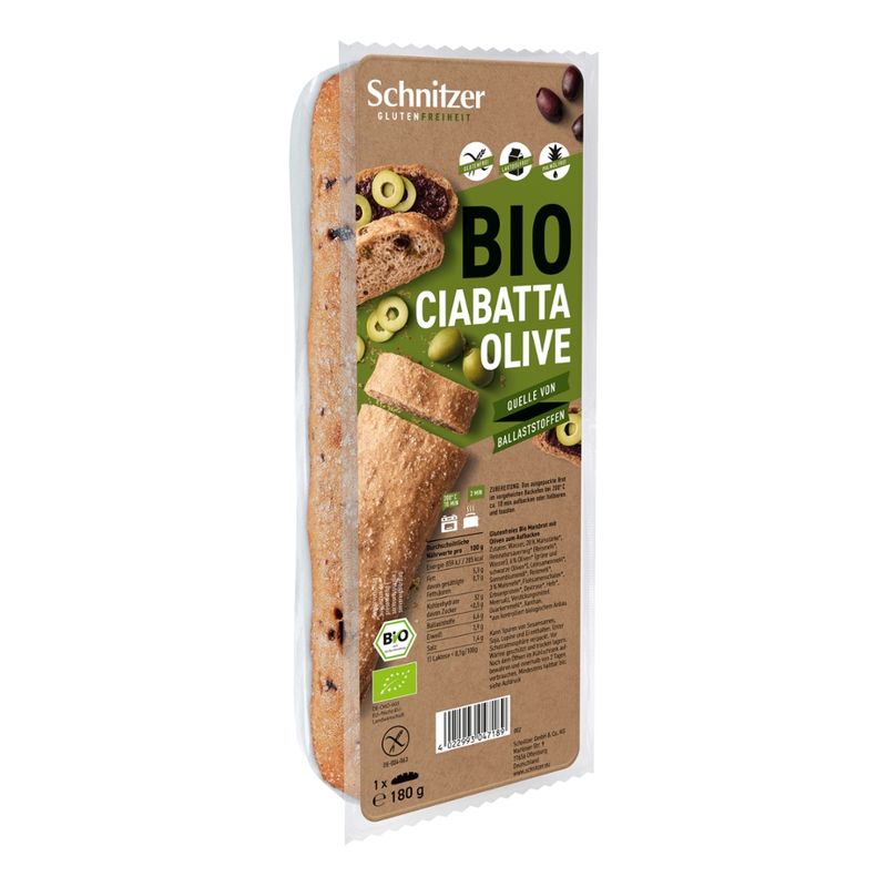 Schnitzer GLUTENFREIHEIT Bio Ciabatta Olive - Produktbild