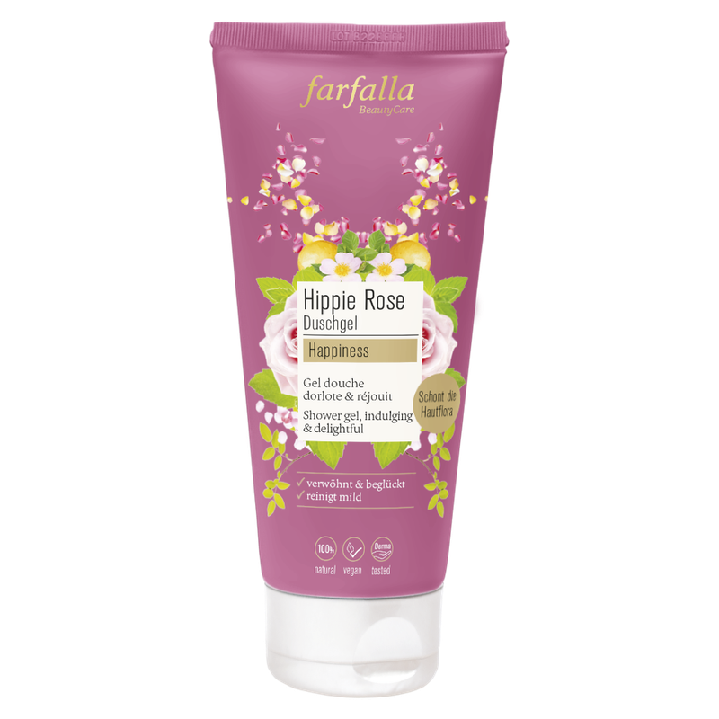 farfalla Hippie rose Happiness, Duschgel, 200ml - Produktbild