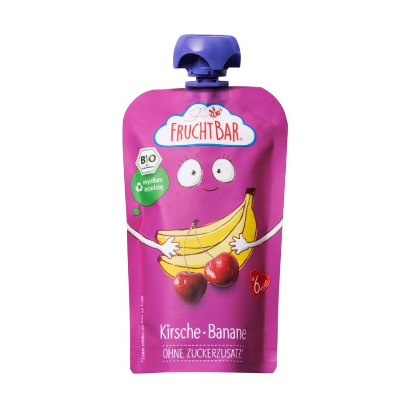 FruchtBar  FruchtBar - Bio-Fruchtpüree Kirsche, Banane - Produktbild