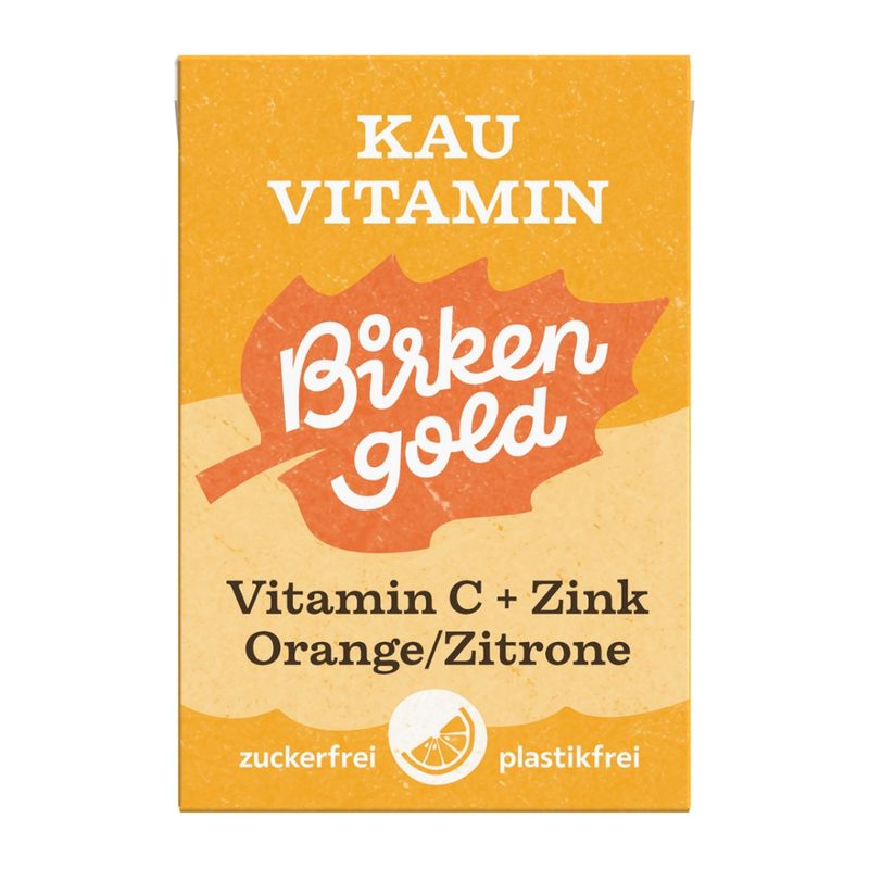 Birkengold Birkengold Natur Kau-Vitamin C + Zink 20 Stk. - plastikfrei - Produktbild