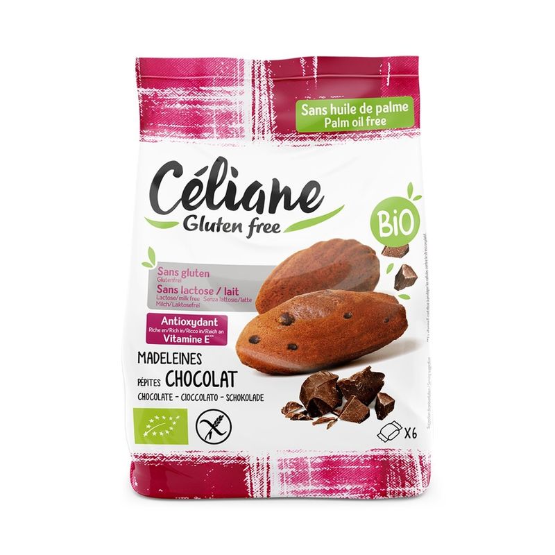 Céliane Madeleines mit Schokoladenstückchen glutenfrei laktosefrei - Produktbild
