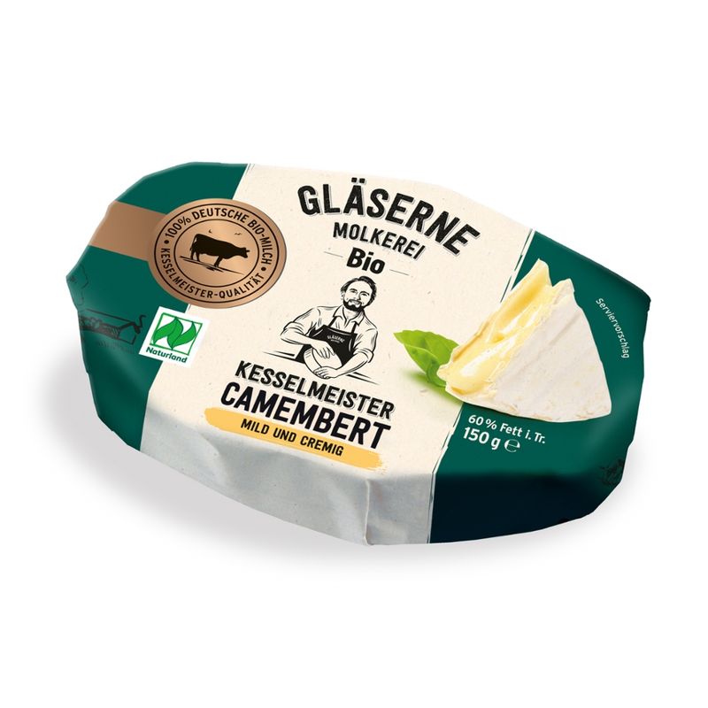 Gläserne Molkerei GM Kesselmeister Bio Camembert 150g - Produktbild