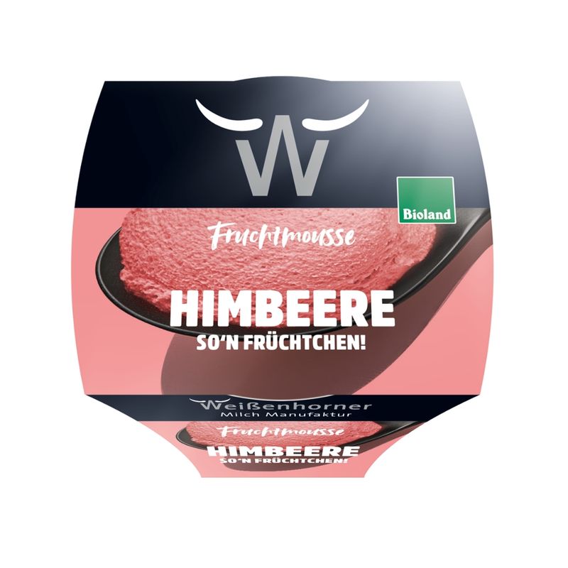 Weißenhorner Milch Manufaktur WH MM Bioland Fruchtmousse Himbeere - Produktbild