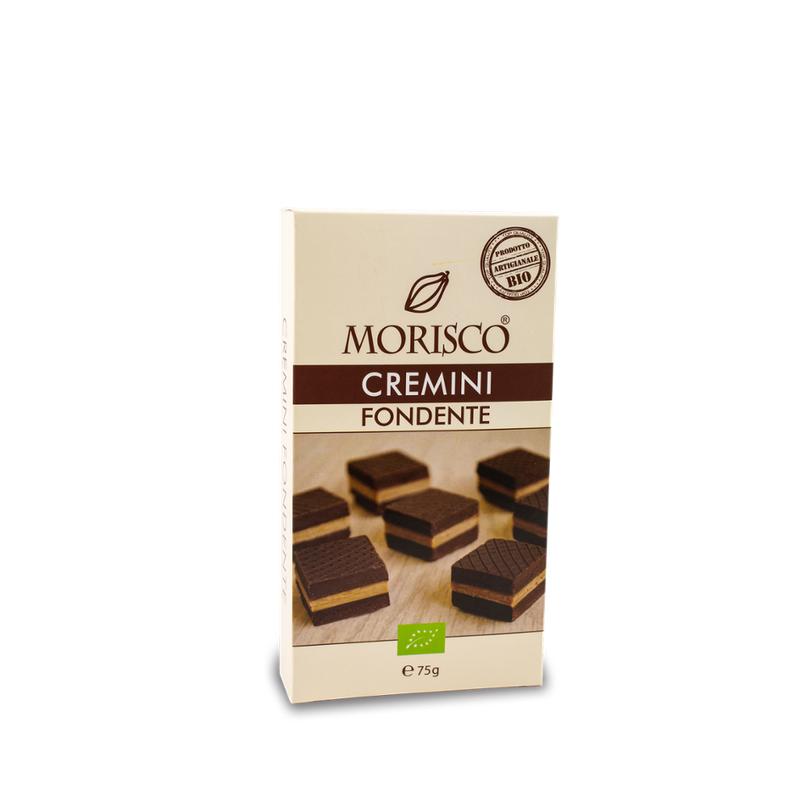 MORISCO Cremini dunkel MORISCO 75 g Nougat Schicht mit Zartbitterschokolade - Produktbild