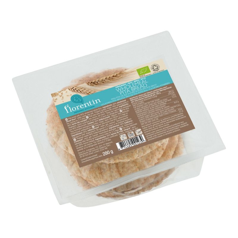 Florentin Pita Brot Vollkorn, 4 Stück - Produktbild