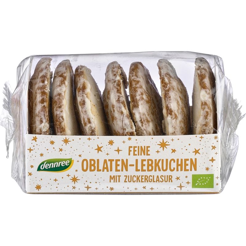 dennree Feine Oblaten-Lebkuchen mit Zuckerglasur - Produktbild