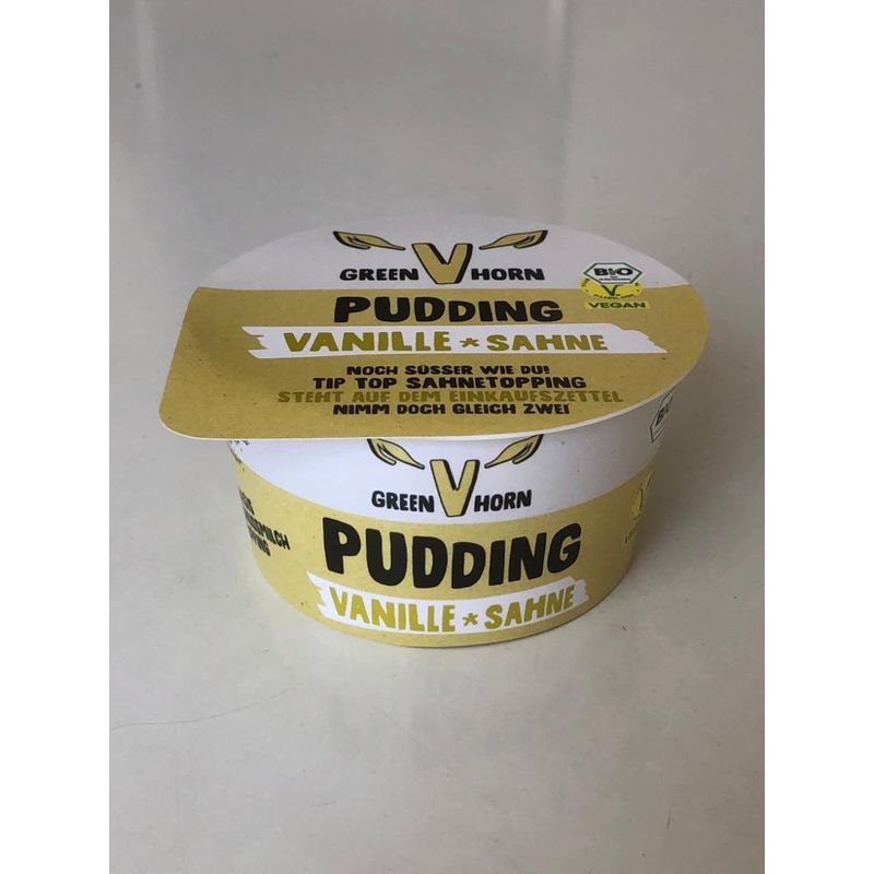 Greenhorn Veganer Pudding Vanille mit Topping 120g - Produktbild