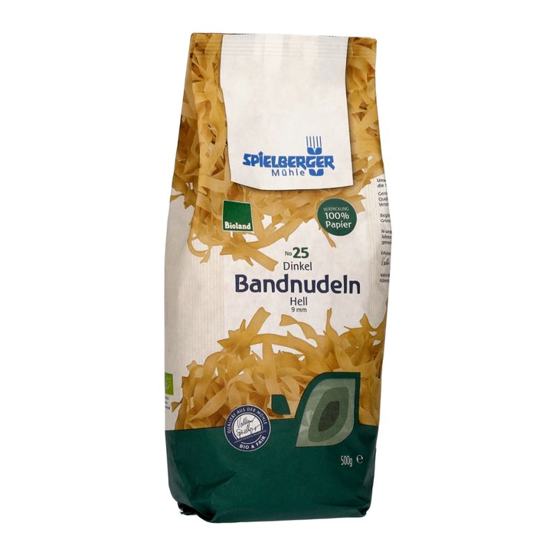 Spielberger Mühle Dinkel Bandnudeln, hell, 9 mm, bioland - Produktbild