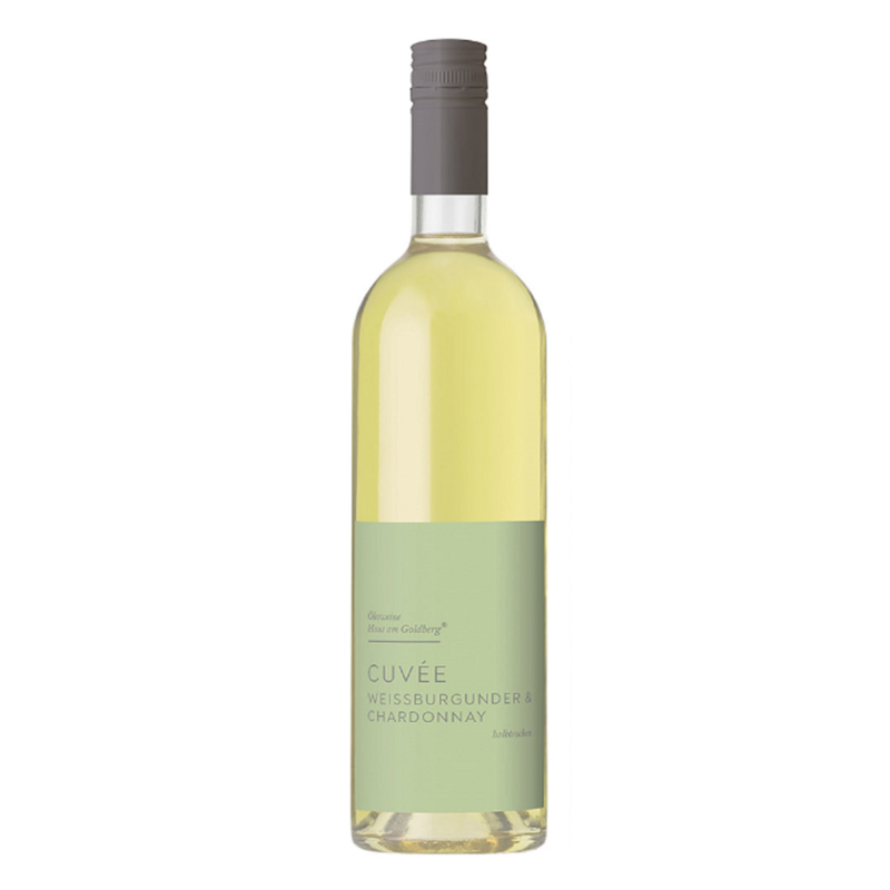 Ökoweine Haus am Goldberg Bio Weißburgunder & Chardonnay Weißwein Cuvée halbtrocken 0,75 L Basic-Linie - Produktbild