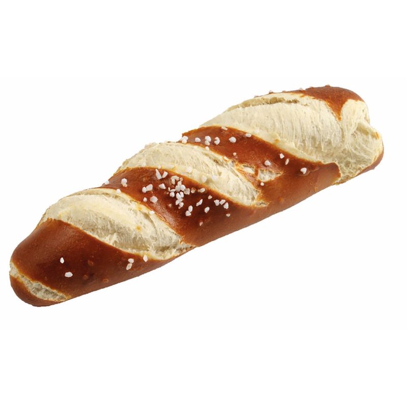 dennree Al Forno Laugenstange, mit Brezelsalz; Kartoninhalt: 1 Beutel à 60 Stück; 1 Stück = 100 g; Inhalt Brezelsalz: 7 x 18 g = 126 g - Produktbild