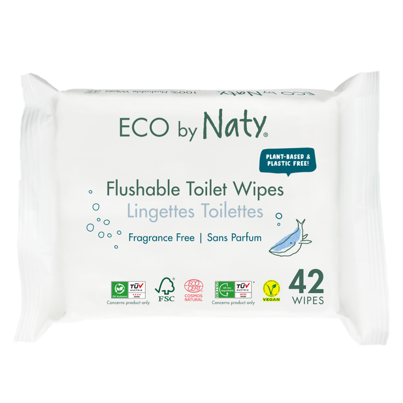 Naty Eco by Naty Feuchttücher unparfürmiert, herabspülbar, Reisegröβe 42 St. - Produktbild